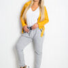 Šedé tepláky Savage v plus-size střihu – CAVONA