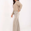 Šedo-béžové dlouhé wide-leg džíny SUBLEVEL – GAVARA