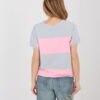 Šedo-růžový colorblock top NOVELIA