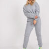 Šedý melírovaný plus size komplet s kapsami – ARTEMIDA