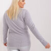 Šedý hladký plus size svetr LARYSA
