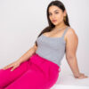 Šedé plus size tílko SAVERINA