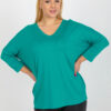 Tyrkysový plus size top VIVANEA