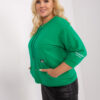 Zelená plus size mikina GREENPOCKET