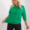 Zelená plus size mikina GREENPOCKET