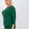 Zeleno-černá plus size mikina Charliza bez kapuce – CIRARA