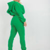 Zelený plus size basic komplet s krátkou mikinou – CYRENE