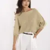Zlatý netopýří svetr NURCAN s ozdobnými knoflíky