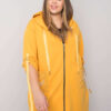 Okrově žlutá plus-size mikina Zurich na zip – IOLARA