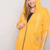 Okrově žlutá plus-size mikina Zurich na zip – IOLARA