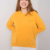 Hořčicová plus size mikina Naenia z bavlny – ELNARA