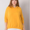 Hořčicová plus size mikina Naenia z bavlny – ELNARA