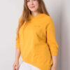 Hořčicová plus size mikina Naenia z bavlny – ELNARA