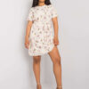 Světle žluté vzorované plus size šaty CELENE