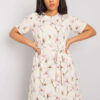 Světle žluté vzorované plus size šaty CELENE
