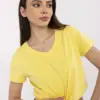 Žluté basic tričko ILARINA s výstřihem do V